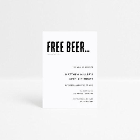 Jegliche erwachsene Geburtstagsparty Einladung