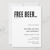 Jegliche erwachsene Geburtstagsparty Einladung (Vorderseite)