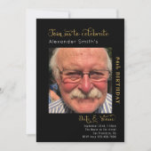 Jegliche erwachsene schwarze Einladung (Vorderseite)