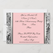 Jegliche Farbe & 25 Jahre Silver Anniversary Einla Einladung (Rückseite)