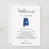 Jegliche Farbe Alabama Hochzeitstag Begrüßungsschr (Vorderseite)