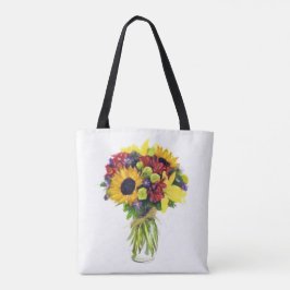 Jegliche Farbe Chalk Board Sonnenblumen Bouquet Tasche