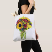 Jegliche Farbe Chalk Board Sonnenblumen Bouquet Tasche (Von Nahem)