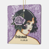 Jegliche Farbe Hochzeit Bridesmaid Weihnachtsschmu Keramikornament (Links)