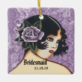 Jegliche Farbe Hochzeit Bridesmaid Weihnachtsschmu Keramikornament (Vorderseite)