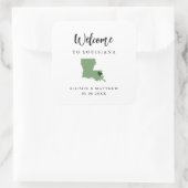 Jegliche Farbe Louisiana Hochzeitsjacke oder -box Quadratischer Aufkleber (Tasche)