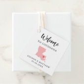 Jegliche Farbe Louisiana Hochzeitungs-Begrüßungsta Geschenkanhänger (Beispiel)