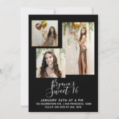 Jegliche Farbe Moderne Minimal Sweet 16 Party Foto Einladung (Vorderseite)