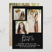 Jegliche Farbe Moderne Minimal Sweet 16 Party Foto Einladung (Vorne/Hinten)