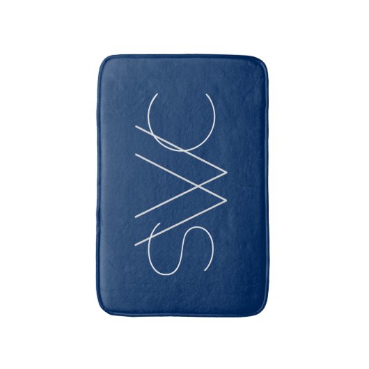 Jegliche Farbe - Moderne Monogramm-Badematte Badematte (Vorderseite Vertikal)