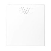 Jegliche Farbe - Modernes Monogramm-Notepad Notizblock (Vorderseite)