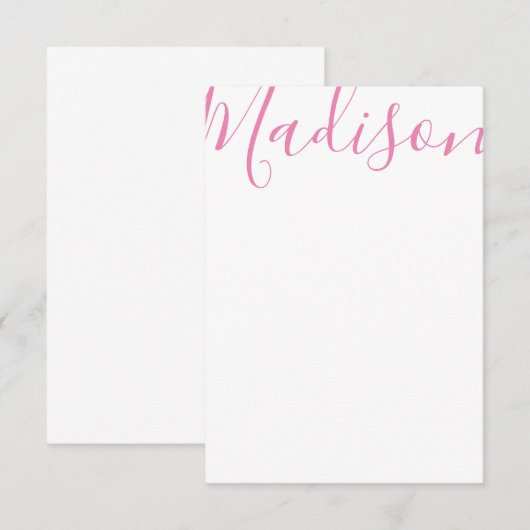 Jegliche Farbe - Personalisierte Mitteilungskarten (Vorne/Hinten)