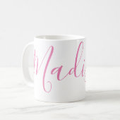 Jegliche Farbe - personalisierter Skriptname Kaffeetasse (Vorderseite Links)