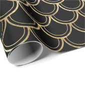 Jegliche Farbe und Gold-Mermaid-Skala-Overlay Geschenkpapier (Rolleneckpunkt)