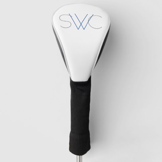 Jegliche farbige, moderne Monogramm-Golf-Kopfabdec Golf Headcover (Vorderseite)