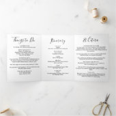 Jegliche farbige neue Hampshire-Hochzeit Begrüßung Dreifach-gefaltete Programmkarte (Innenseite)