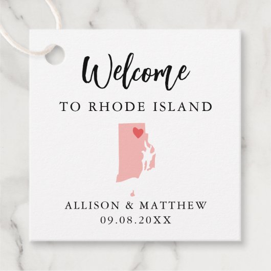 Jegliche farbige Rhode Island-Begrüßungstasche Geschenkanhänger (Vorderseite)