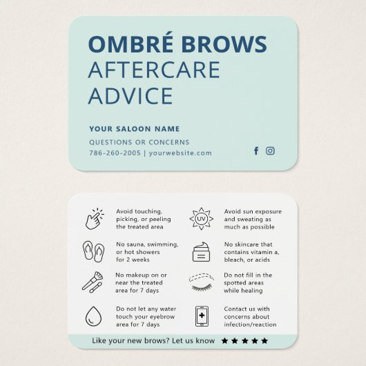 Jegliche Farbminze Ombre Pulver Brows Aftercare-Ra (Vorne & Hinten)