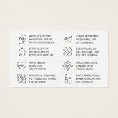 Jegliche Farbnadeln Lippenstift-Aftercare-Karte (Rückseite)