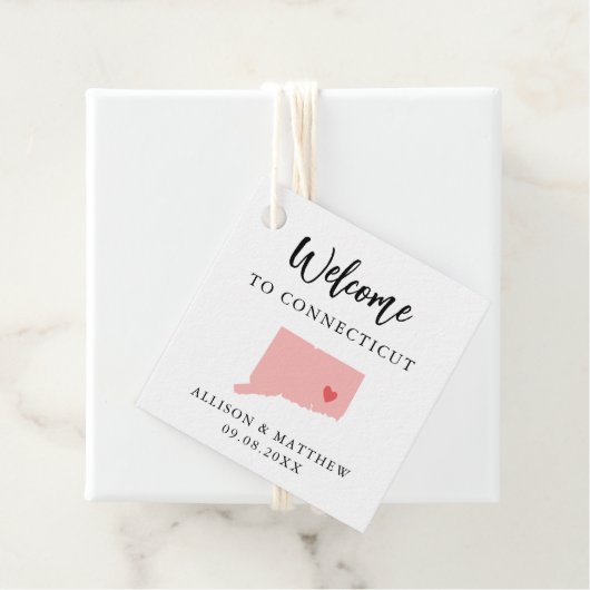 Jegliche Farbverbindung als Begrüßungstasche Geschenkanhänger (Beispiel)