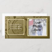 Jegliche Fotokarte mit klassischem Gold Swirl, Fam (Vorne/Hinten)