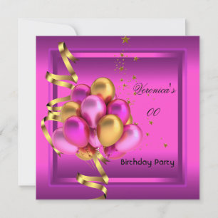 Jegliche Geburtstagsparty Elegante Rosa Gold Ballo Einladung