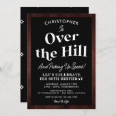 Jegliche Geburtstagsparty über dem Hügel Einladung (Vorne/Hinten)