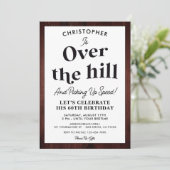 Jegliche Geburtstagsparty über dem Hügel Einladung (Stehend Vorderseite)