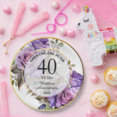 Jegliche Hochzeit (40) Gold Frame Rose Jahrestag Pappteller (Party)