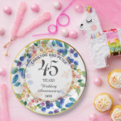 Jegliche Hochzeit (45 Jahre) Gold Frame Berries Pappteller (Party)