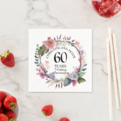 Jegliche Hochzeit (60) Eleganter Blumenjubiläum Serviette (Beispiel)