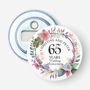 Jegliche Hochzeit (65) Eleganter Blumenjubiläum Flaschenöffner