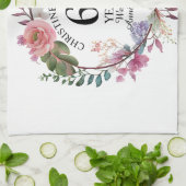 Jegliche Hochzeit (65) Eleganter Blumenjubiläum Geschirrtuch (Gefaltet)