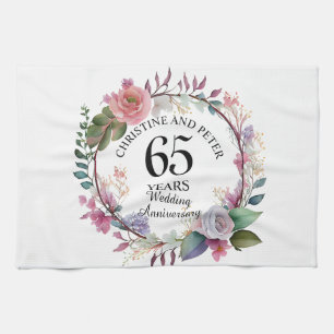 Jegliche Hochzeit (65) Eleganter Blumenjubiläum Geschirrtuch