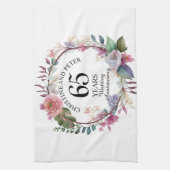 Jegliche Hochzeit (65) Eleganter Blumenjubiläum Geschirrtuch (Vertikal)