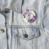 Jegliche Hochzeit (70) Gold Frame Rose Jahrestag Button (Beispiel)