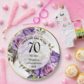 Jegliche Hochzeit (70) Gold Frame Rose Jahrestag Pappteller (Party)