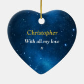 Jegliche Liebe Herzfoto-Vorlage Keramik Ornament (Hinten)