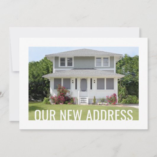 Jegliche neue Zuhause-Adresse ändern 2 Foto bewege Ankündigung (Vorderseite)