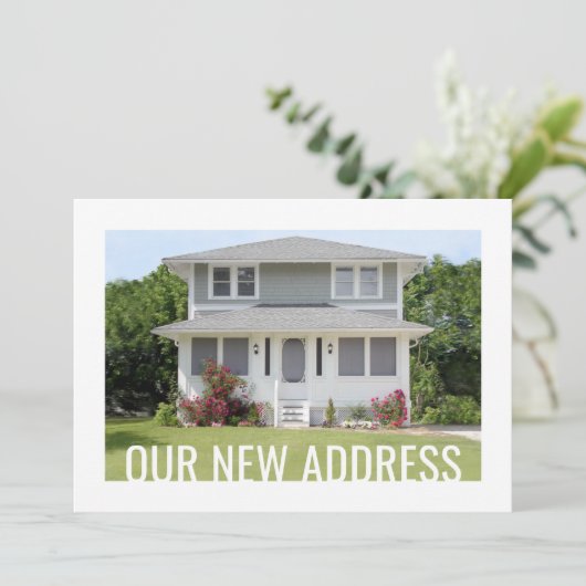 Jegliche neue Zuhause-Adresse ändern 2 Foto bewege Ankündigung (Stehend Vorderseite)