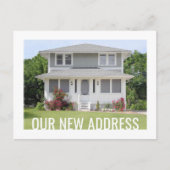 Jegliche neue Zuhause-Adresse ändern 2 Foto bewege Ankündigungspostkarte (Vorderseite)