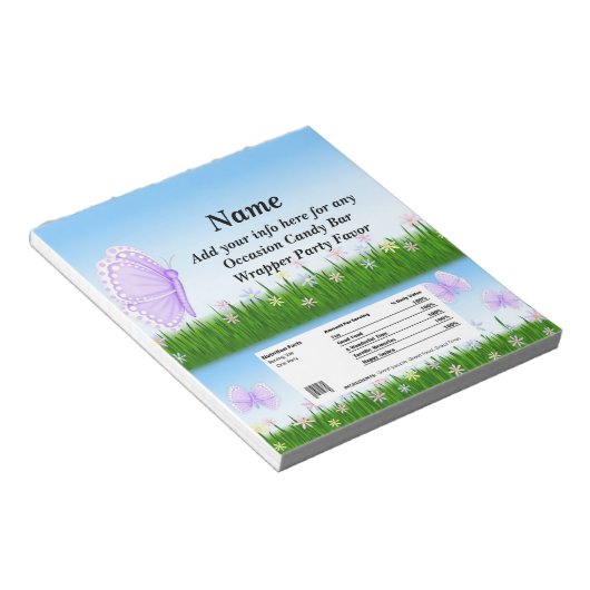 Jegliche Oklassierungen Candy Bar Wrapper Gastgesc Notizblock (angewinkelt)