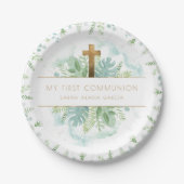 Jegliche religiöse Veranstaltung, elegante grüne u Pappteller (Vorderseite)