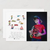 Jegliche Remote-Kontrolle RC Auto Motor Kindergebu Dankeskarte (Vorne/Hinten)