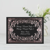 Jegliche Rose Gold Frame Einladung (Stehend Vorderseite)