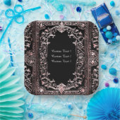 Jegliche Rose Gold Frame Pappteller (Party)