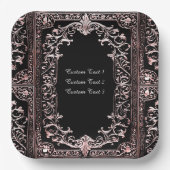 Jegliche Rose Gold Frame Pappteller (Vorderseite)