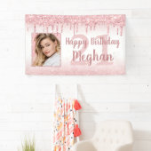Jegliche Rose Gold Glitzer Tropfen Sparkone Foto Banner (Insitu)