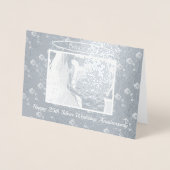 Jegliche Silber-Rose-Foto Folienkarte (Vorderseite)