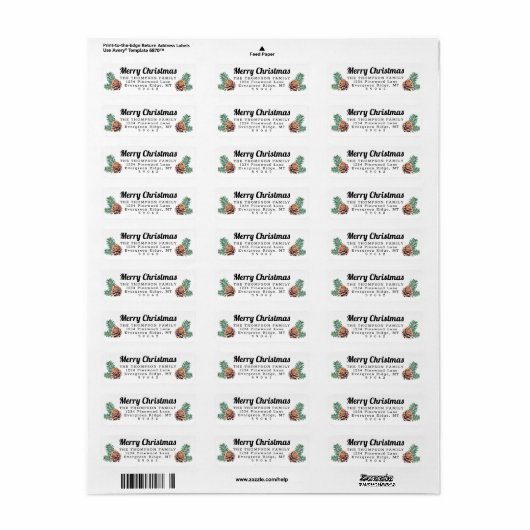 Jegliche Text Moderne Ferien Pine White Rücksendea (Vorne)